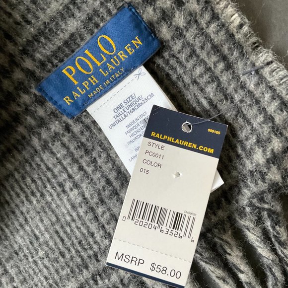 VINTAGE POLO Ralph Lauren Men's Long ScaPlaidrf NWT - Picture 5 of 7